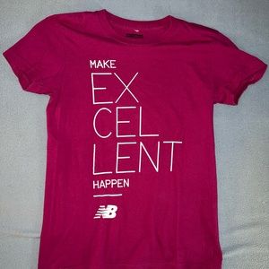 EUC New Balance “Make Excellent Happen” tee